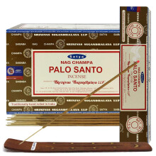 Palo Santo Røgelsespinde og røgelsespind Holder Bundle Indence Sense Satya Røgelse