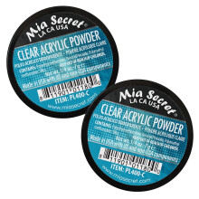 Polvere acrilica trasparente Mia Secret (1/4 oz) - Confezione da 2