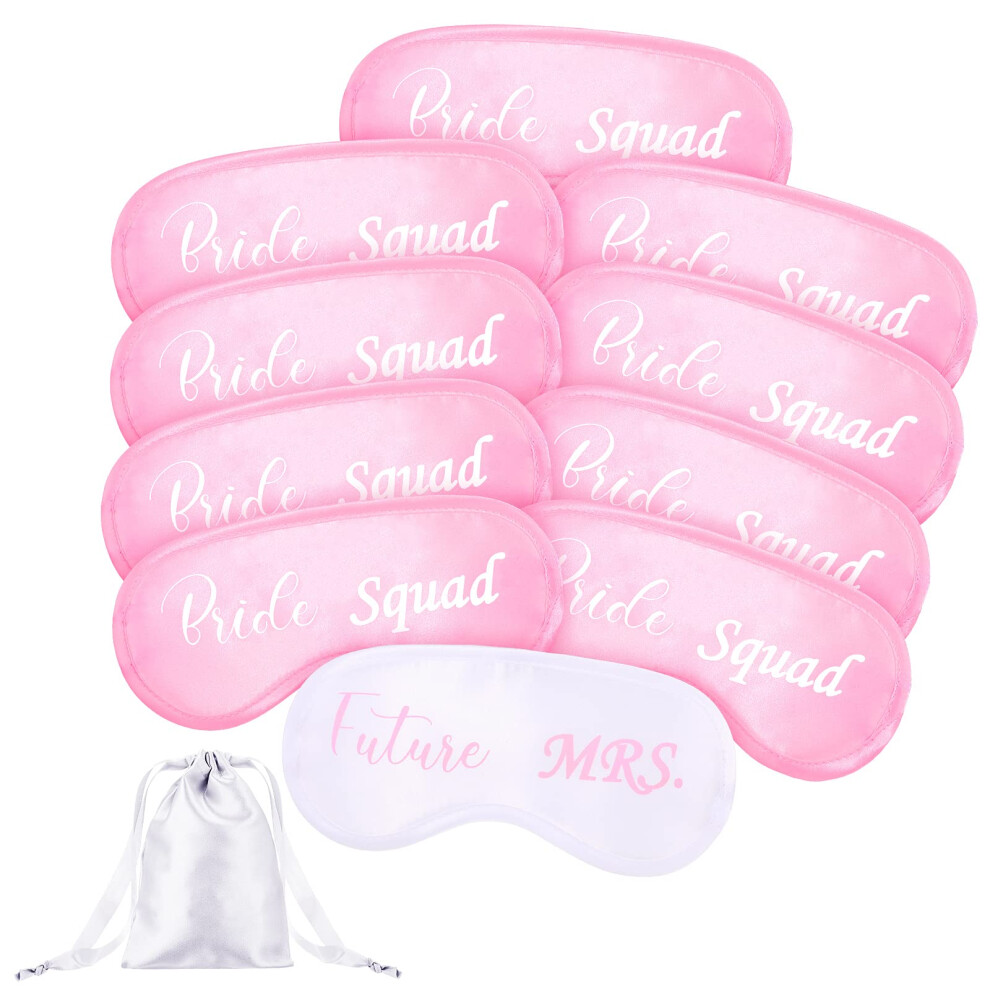 Sintege White 15 Pieces Bride Masks And Bridesmaids Sleep Mask Bridesmaid Proposal Present Bridal Party Favor Bachelorette Party Favors With Storage Bag Bache