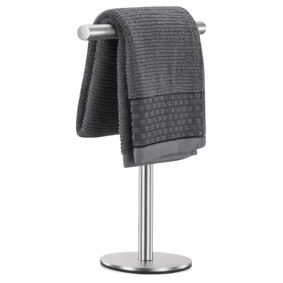 Pynsseu Porte-serviettes de bain sur pied en acier inoxydable SUS304 finition bross   e en forme de T pour salle de bain, cuisine, meuble-lavabo
