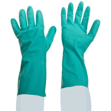 SHOWA NM11 13" Ergonomische unlined Nitril Chemikalienbeständige Arbeitshandschuhe, Größe L (12 Paar)