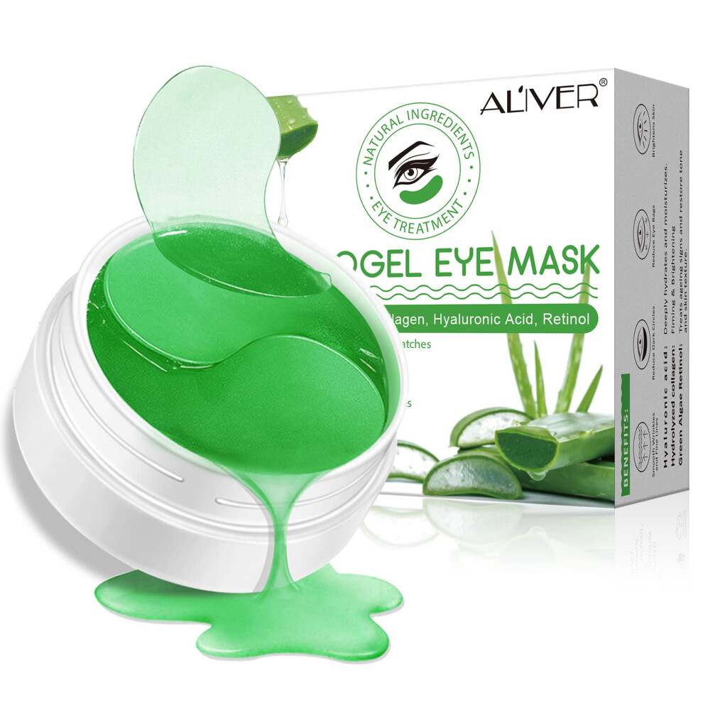 Sefudun Aloe Veoe Eye Patches Hydrogel Under Eye Masks For Dark Circles Anti Wrinkle Treatment Under Eye Gel Pads Eye Mask For Puffy Eyes Skincare Hy