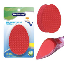 Unikstep 5 paar schoenzool antislipgrepen antislip zelfklevende rubberen pads schoenbodem en hiel ruisonderdrukking stickers en beschermers (rood)