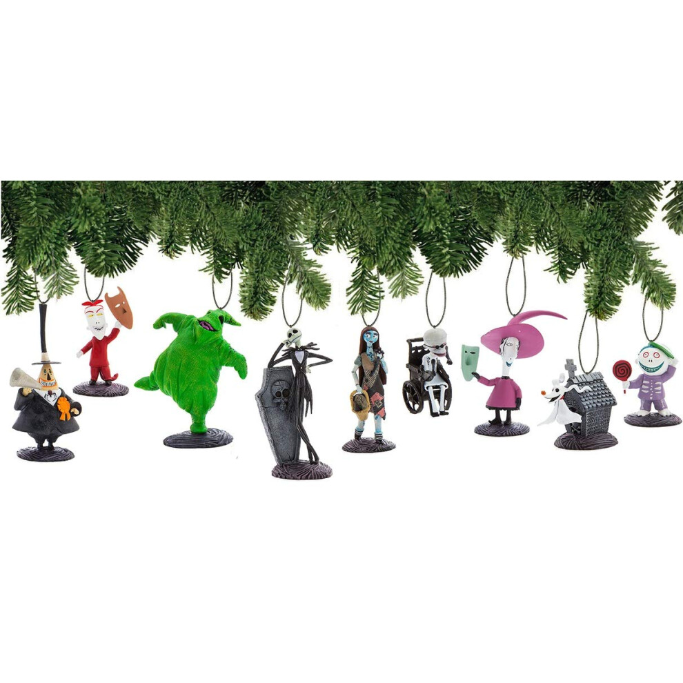 Nightmare Before Plastic Christmas Ornament Set Deluxe Holiday Decorations