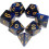 7 stykker DND DICE SET (Blue Black) 1