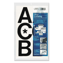 Chartpak 01070 Press-On Vinyl Uppercase Letters Self Adhesive Black 3-Inch h 50/Pack