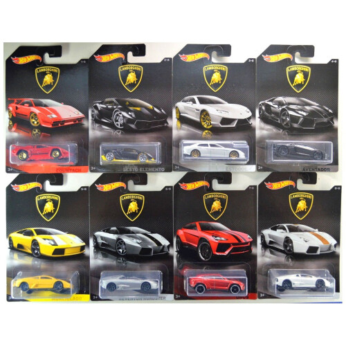 Hot Wheels Hot Wheels 2017 Lamborghini Bundle di 8 veicoli pressofusi in scala 1:64