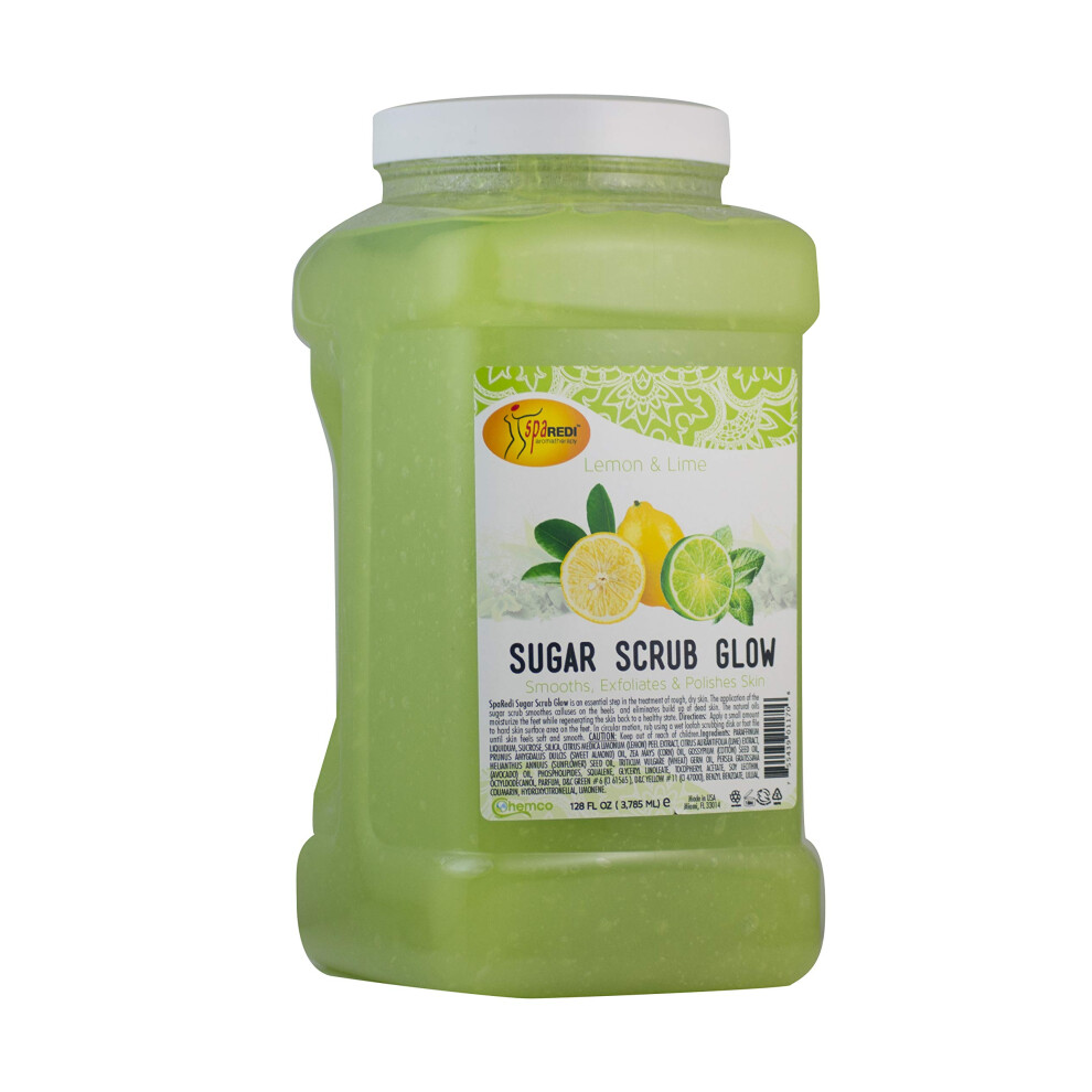 Spa Redi - Sugar Body Scrub Lemon And Lime 128 Oz Exfoliating Moisturizing Hydrating And Nourishing Glow Polish Smooth And Fresh Skin - Body E