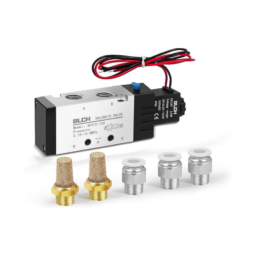 High quality brand new  PNEUMATIC Solenoid Valve 4V410-15 DC12V Single Coil