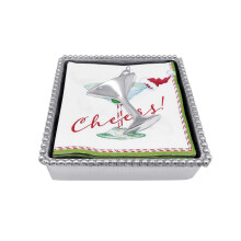 Cocktail Bote a serviette perle | Argent | Brillante | Cadeaux | Bote de serviette et jeu de poids | Aluminium de bilan recycle | Fait a la mai