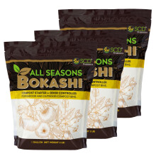 Compost Bokashi toutes saisons Starter - Paquet de 3 sacs de 1 gallon (2 lb) - Son de Bokashi sec pour compost de cuisine Compost de bac     compos