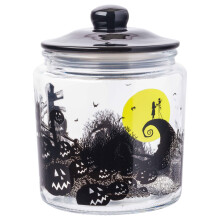 Frasco de Vidro Silver Buffalo Disney Tim Burton Pesadelo Antes do Natal Jack e Sally