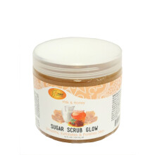 SPA REDI - Cukrowy peeling do ciala Mleko i mid 16 Oz Zluszczajacy Nawilzajacy Nawilzajacy i odzywczy Rozswietlajacy lakier Gladka i swieza skra -