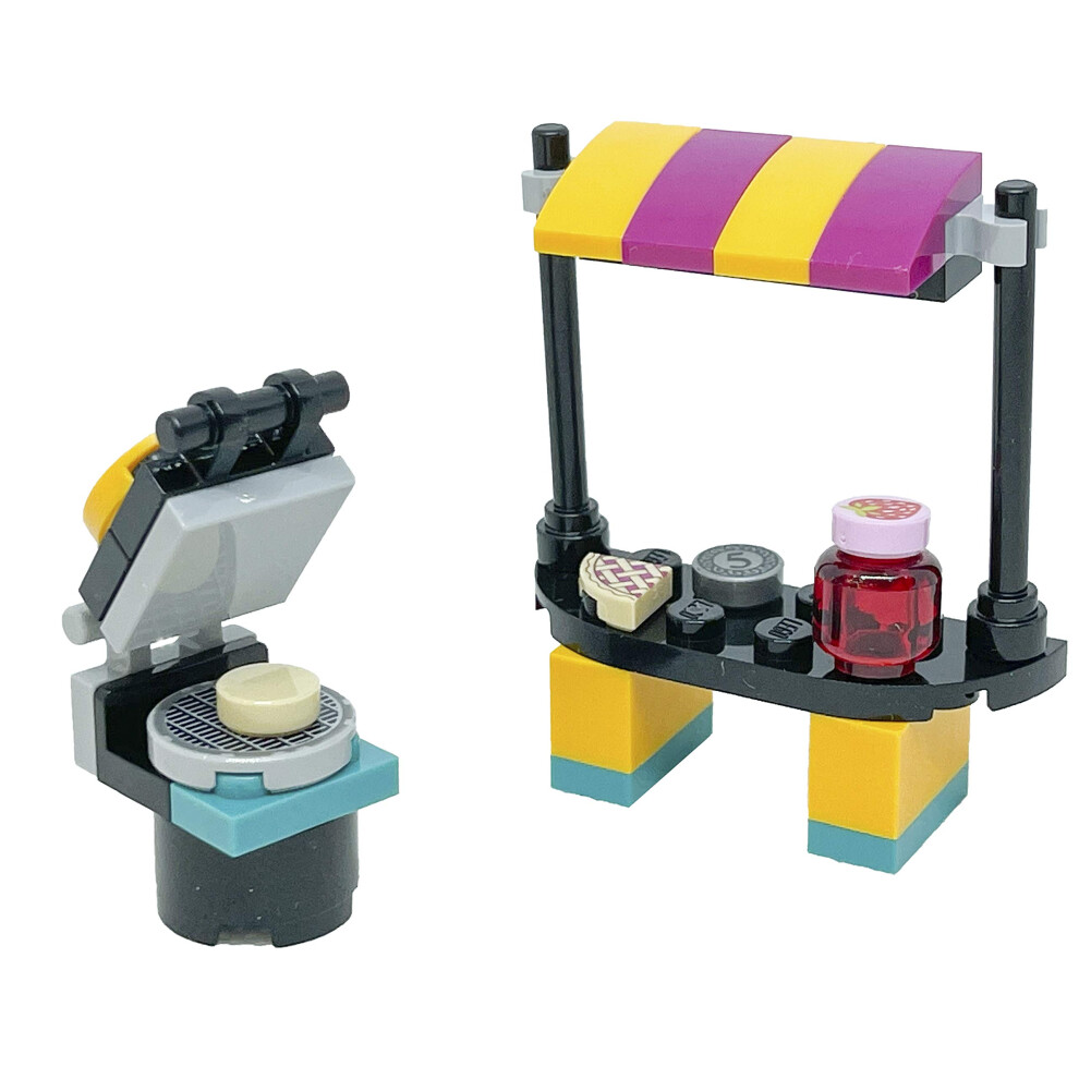 Lego Friends Zubeh Rset: Andreas Stand Mit Waffeln (29 Teile)-image