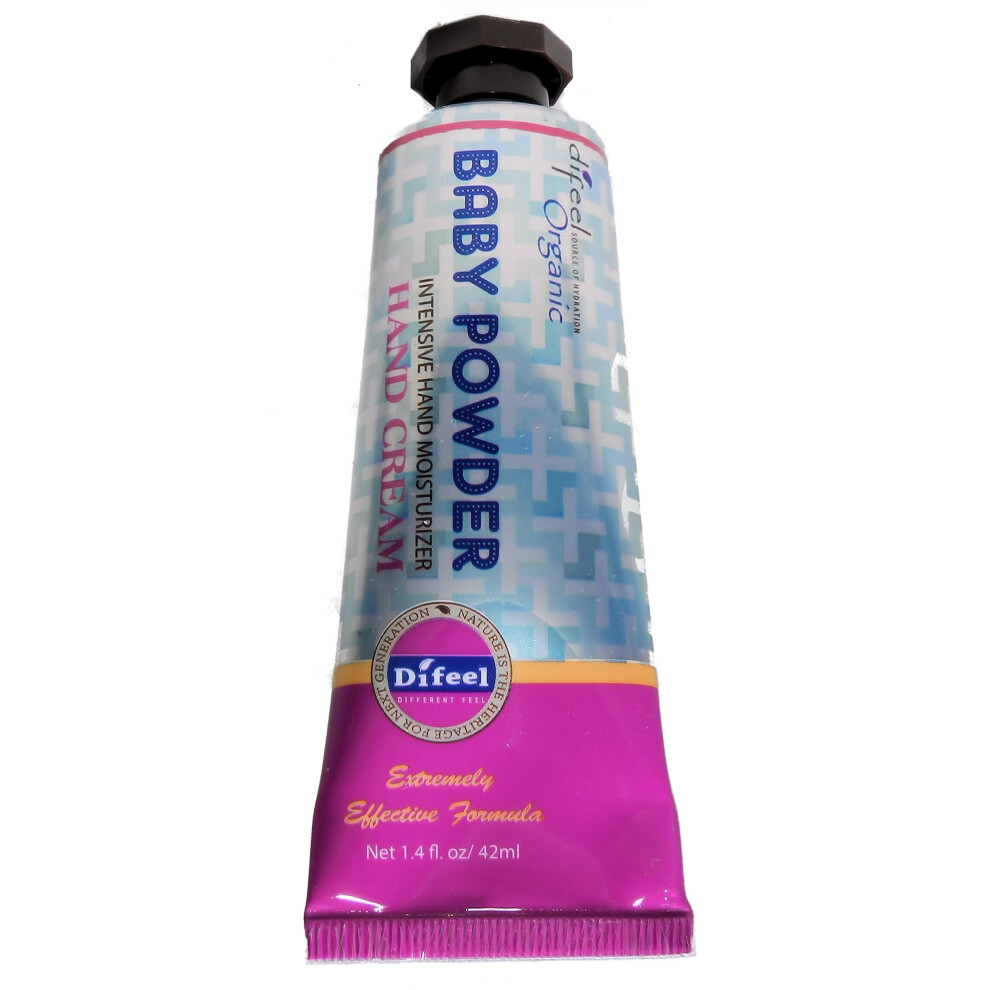 Difeel Cream Intensive Moisturizing Hand - Baby Powder 1.4 Ounce (2-Pack)