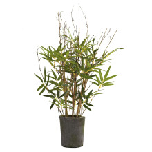 Nearly Natural 5360 60 cm grote bamboeboom met cementpot, groen