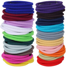 80 stuks haarelastiekjes haarbanden 6 mm kleurrijke paardenstaarthouders haarbanden 2 inch in diameter elastische band voor gemiddeld tot dik haar kr