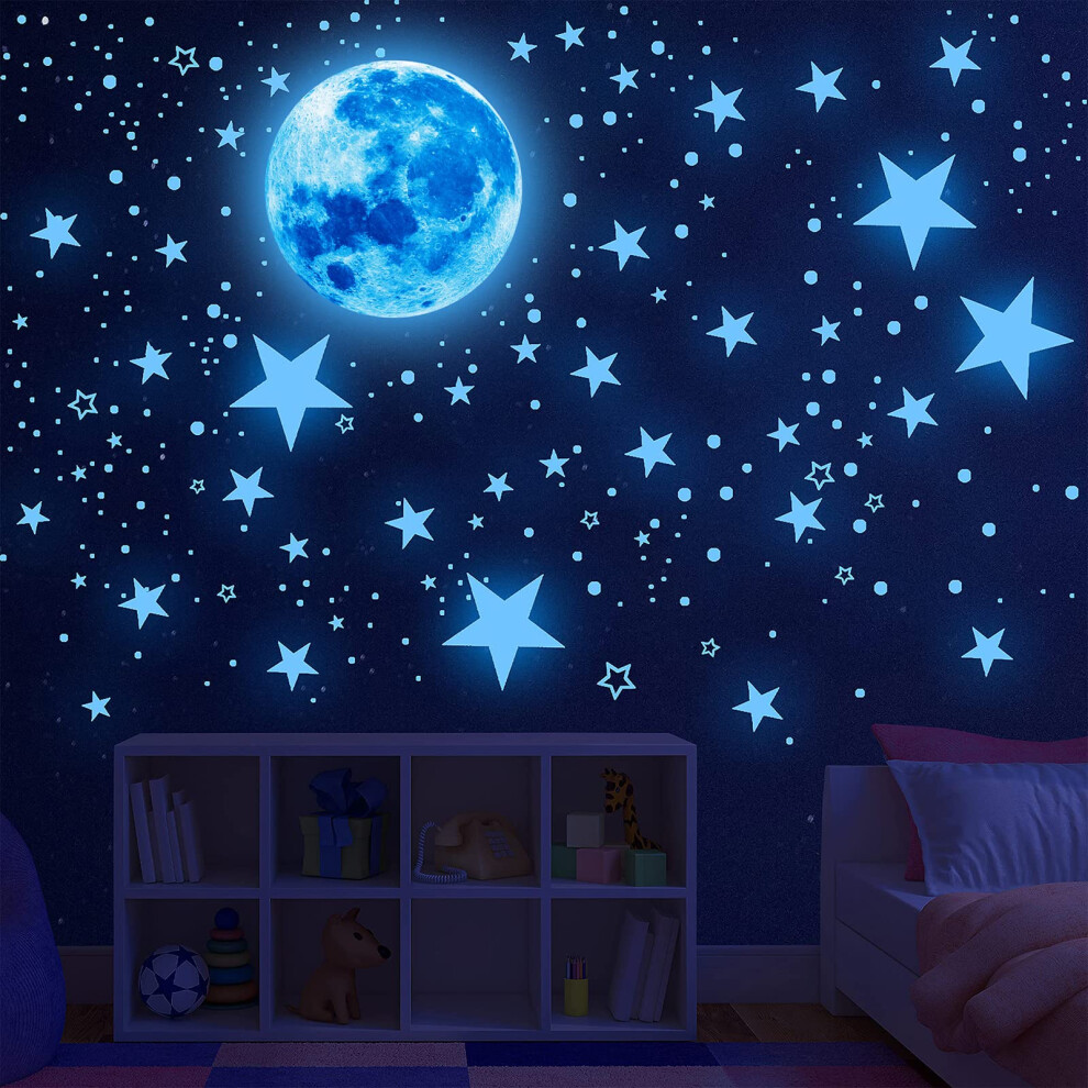 Glow In The Stars For Ceiling Glow In The Stars And Moon Wall Decals 1088 Pcs Ceiling Stars Glow In The Kids Wall Decors Perfect For Dark Nouata