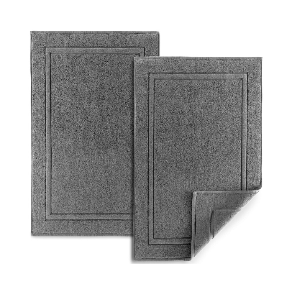 Ensemble de serviettes de plancher du tapis de bain Alibi | 2 pack de serviettes de coton de luxe super douces et absorbantes | Douche et salle d
