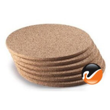 WidgetCo 3/8"""" x 12"""" Round Cork for Placemats Cork Trivets Plant Holderss (Pack of 6)