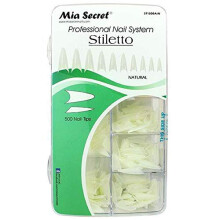 Mia Secret - Σαπούνι Νυχιών Stiletto Clear 500 τμχ ή Φυσικό Επιλέξτε (Φυσικό 500)