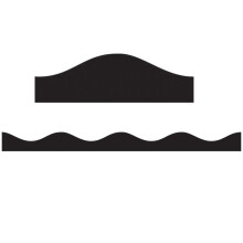 Ashley Productions Magnetic Scallop Border Solid Black 12 '
