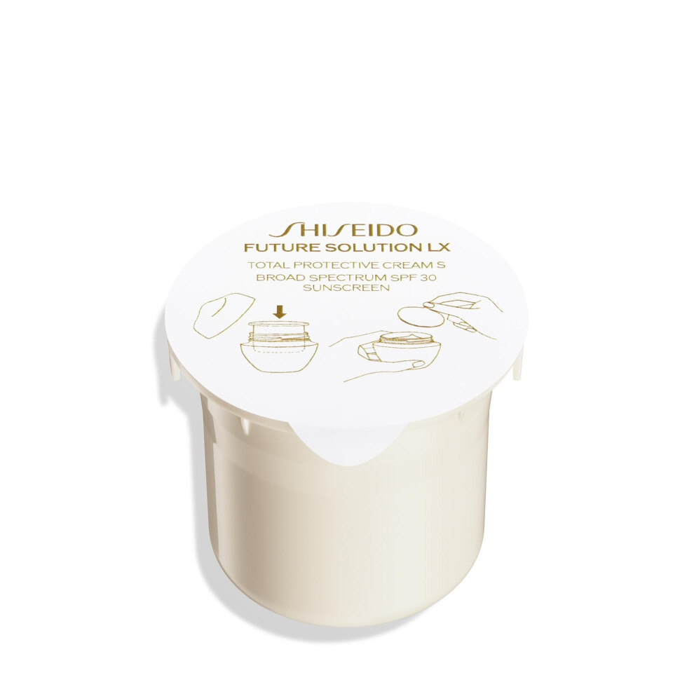 Shiseido Future Solution LX Total Protective Cream SPF 30 Refill - 50 mL - Luxurious Anti-Aging Day Cream with Broad-Spectrum SPF 30 Protection - All