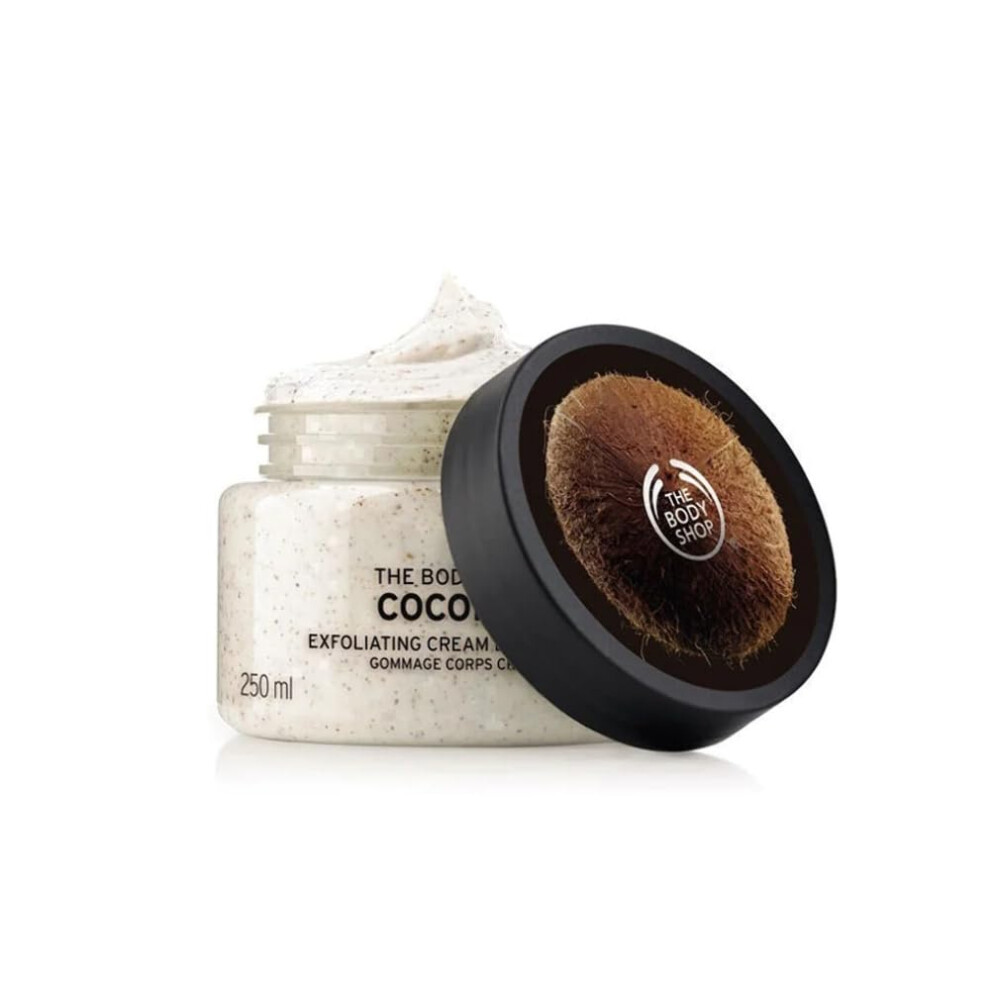 The Body Shop Cream Coconut Exfoliating Body Scrub 8.5 Oz