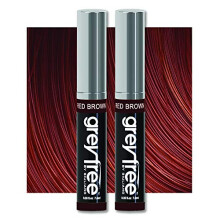 Root Touch Up Midlertidig hårfarve til at dække grå hårlinjer øjenbryner overskæg og skæg greyfree2 pack (rødbrun)