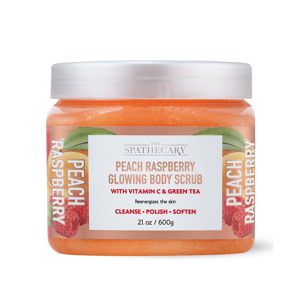 Spathecary Peach The Body Scrub Exfoliating-Nourishing-Refreshing-Smoothing Body Care 21 Oz. (21 Oz Raspberry)