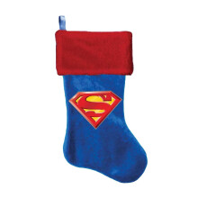 Kurt Adler Superman Logo Applique Stocking 19-Inch