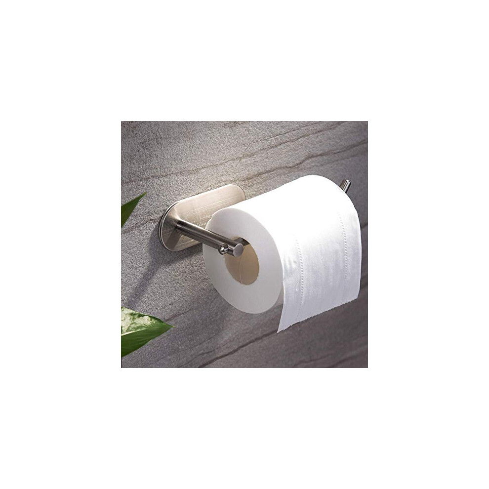 YIGII Adhesive Toilet Paper Holder - MST001 Self Adhesive Toilet Roll Holder for Bathroom Kitchen Stick on Wall Stainless Steel Brushed-image-OPC-PH56XXF-NEW