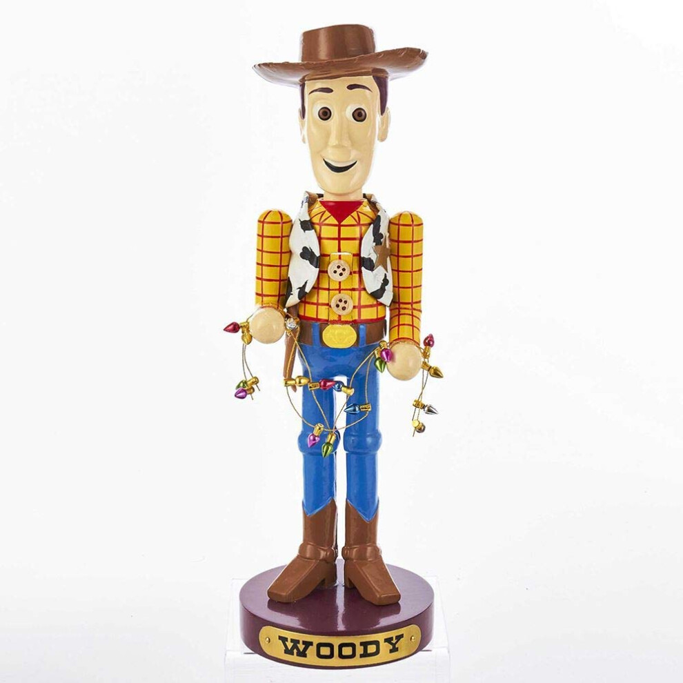 Kurt Adler Disney Toy Story Woody Nutcracker  11-inch Height  Multicolor  Wood