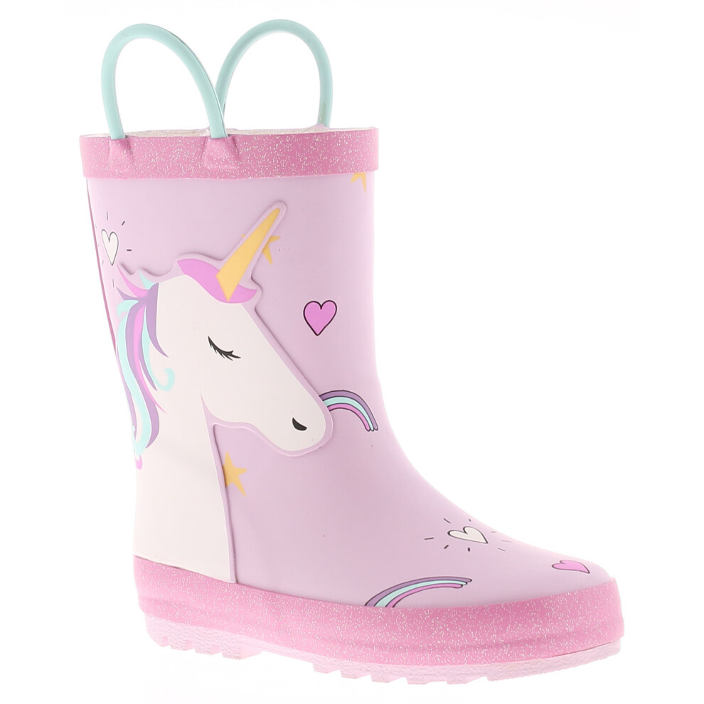 (Pink, 9 (Children's)) Princess Stardust Girls Wellies Infants Orla pink UK Size