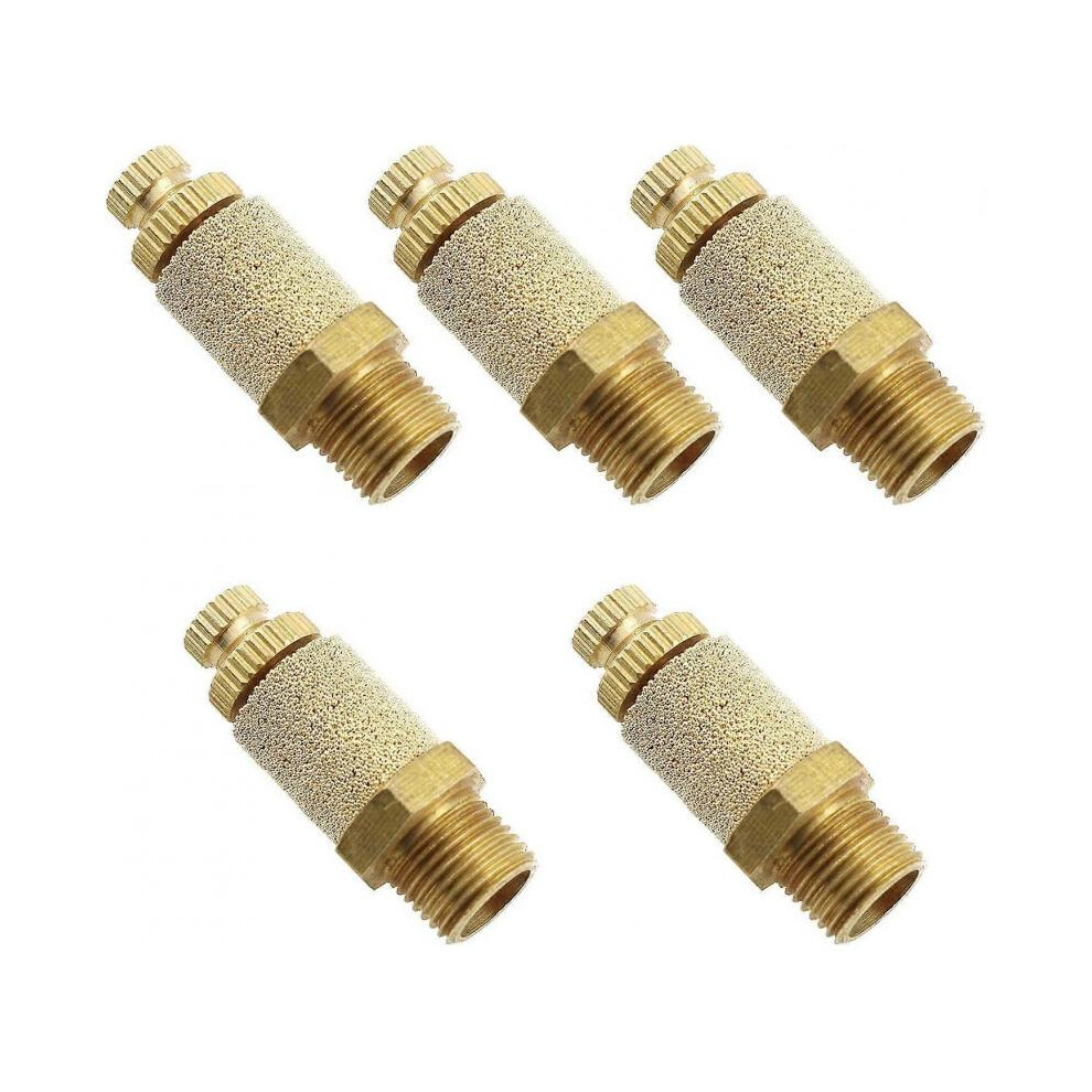 High quality brand new  5Pcs Solenoid valve copper muffler Pneumatic Muffler
