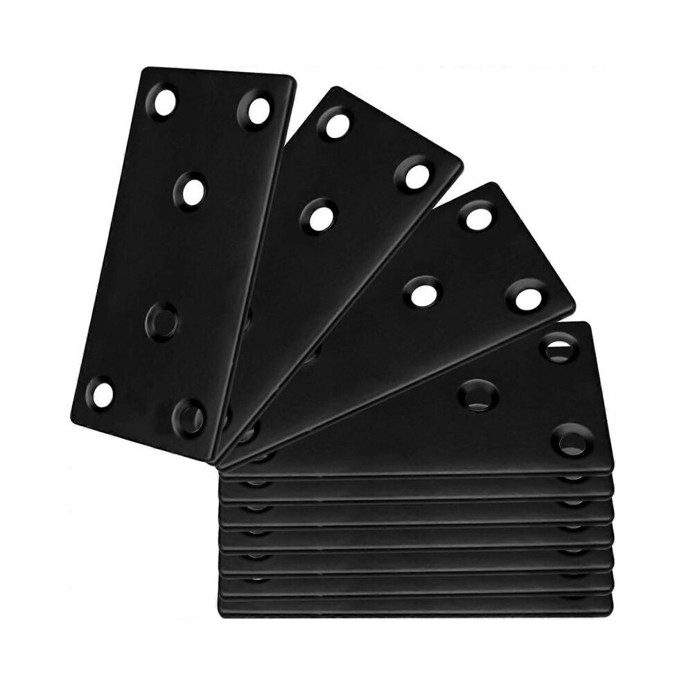 20PCS Black Flat Mending Plates, 2Inch Stainless Steel Straight Mending Joining