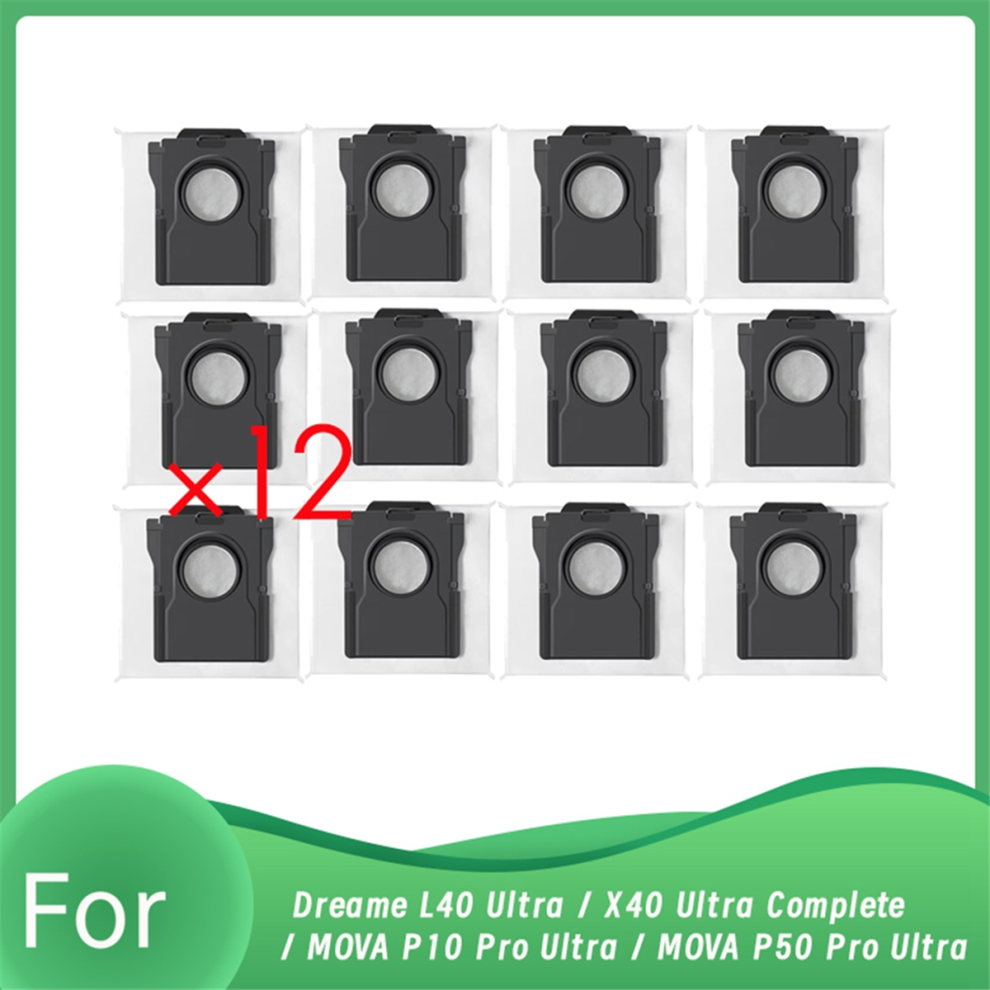 Markenlos 12 Pcs Dust Bags For Dreame L40/X40 Ultra Robot Vacuum