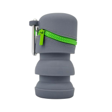 Fly Fishing Fly Box Foldable Silicone with Zipper Portable Grey