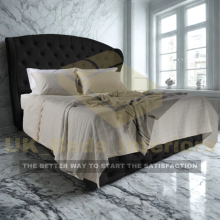(Green (with Mattress), 5FT King) 54" Wingback Ottoman Bed Divan Liftup STORAGE Bed Plush Velvet &Mattress All Sizes