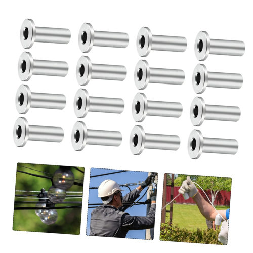 Stainless Steel Protector Sleeves for 1/8Inch Wire Rope Cable Railing 2