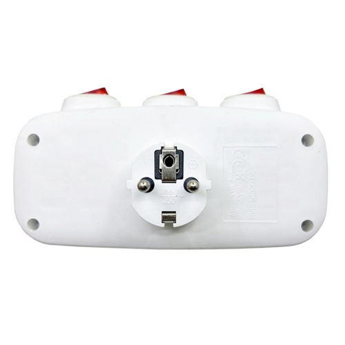 1 to 3 Way Extension Socket Germany France Standard EU Plug 2