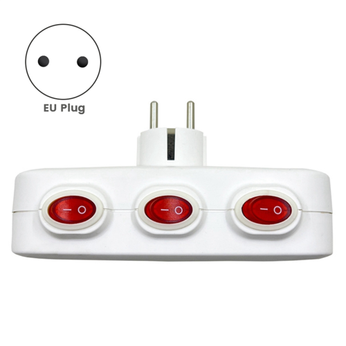 1 to 3 Way Extension Socket Germany France Standard EU Plug 1