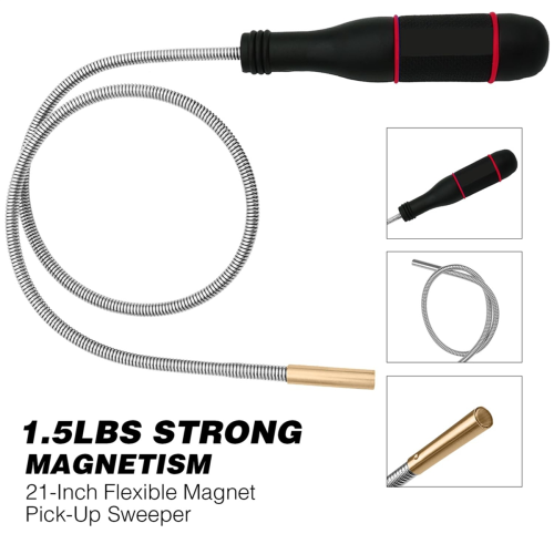 Lot de 3 outils de ramassage magnétiques, flexibles et pliables 2