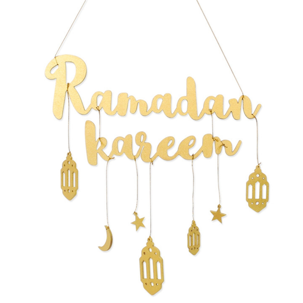 DecoracióN Del Mes Sagrado De RamadáN Con Colgante De Linterna De Luna Y Estrella B-image