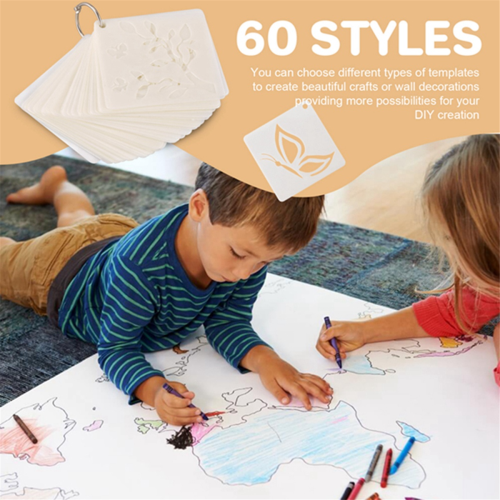 60 Pieces Painting Template DIY Craft Template Drawing Stencils 2