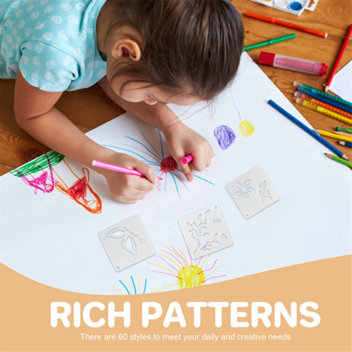 60 Pieces Painting Template DIY Craft Template Drawing Stencils 1