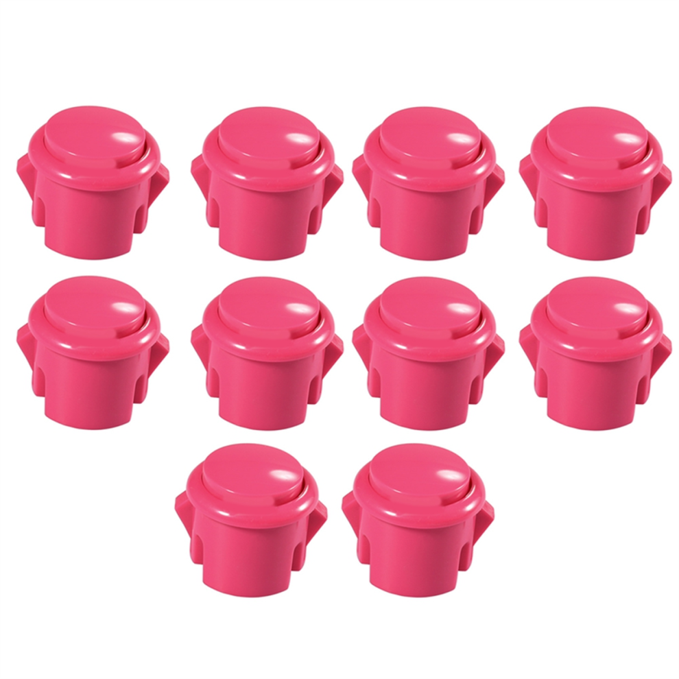 Photos - Console Accessory Markenlos 10 Pcs Arcade Buttons 30Mm Responsive Arcade Buttons Pink 