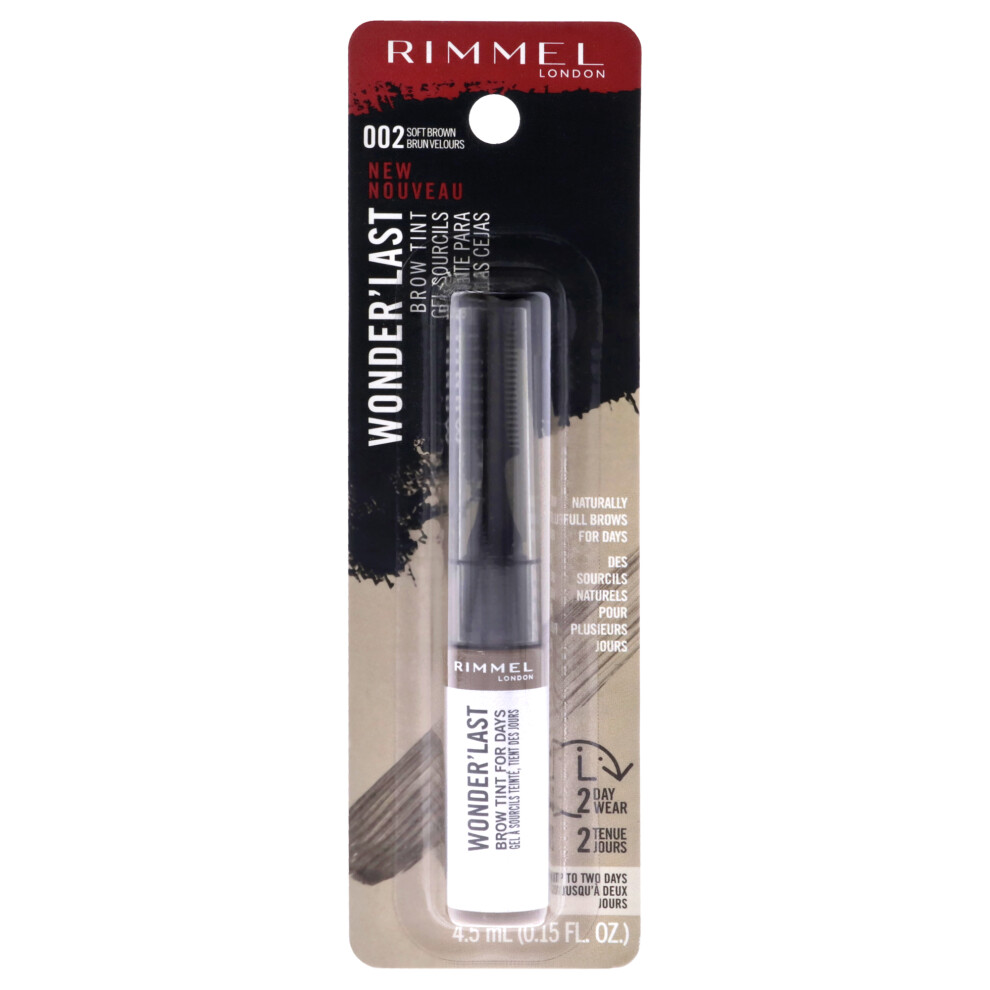 Rimmel London Wonder Last Brow Tint - 002 Soft Brown for Women 0.15 oz Eyebrow
