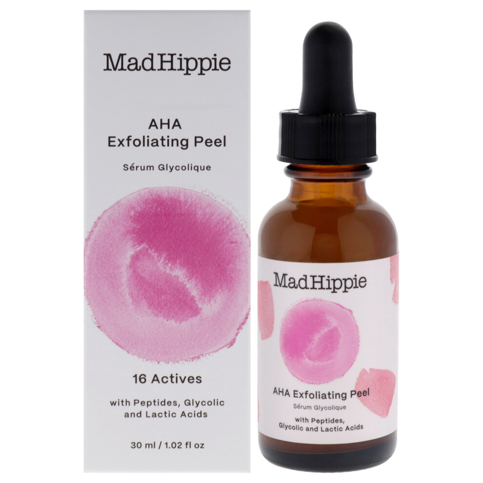 Verrã¼Ckter Hippie Mad Hippie Aha Exfoliating Peel - Discoloration Correcting Serum For Face Lactic Acid & Glycolic Acid Peel With Peptides Hyaluronic Acid Niaci