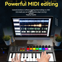 Mini tastiera di controllo MIDI portatile, USB, tastiera sequencer